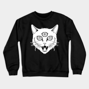 Third Eye Kitty White Crewneck Sweatshirt